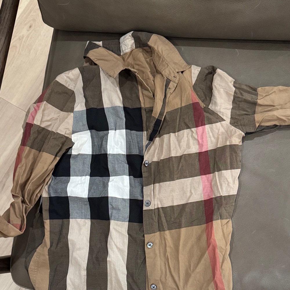 Burberry Multicolor Checkered Button Down Shirt